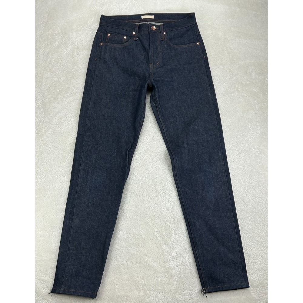 The Unbranded Brand Tapered Jeans Mens 29 Indigo Blue Selvedge Denim "Read"